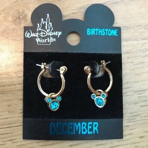 Official Disney December birthstone earrings